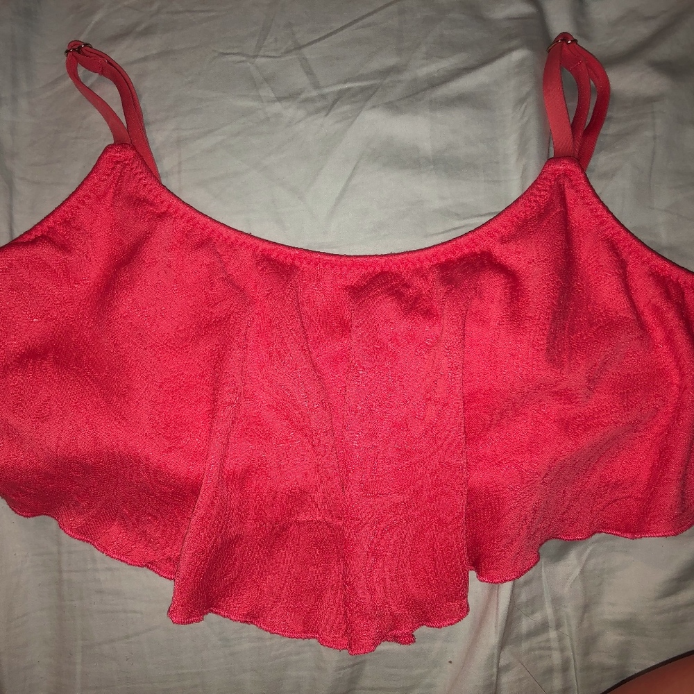 Pink swimsuit top